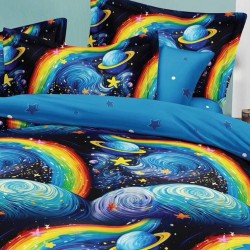 Lenjerie de pat cu Elastic Bumbac Finet 6 Piese Univers Lenjerie de pat cu Elastic Bumbac Finet 6 Piese Univers