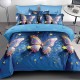 Lenjerie de pat cu Elastic Bumbac Finet 6 Piese Fluturi Blue Lenjerie de pat cu Elastic Bumbac Finet 6 Piese Fluturi Blue