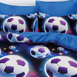 Lenjerie de pat cu Elastic Bumbac Finet 6 Piese Fotbal Lenjerie de pat cu Elastic Bumbac Finet 6 Piese Fotbal