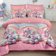 Lenjerie de pat cu Elastic Bumbac Finet 6 Piese Unicorn Roz Lenjerie de pat cu Elastic Bumbac Finet 6 Piese Unicorn Roz