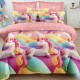 Lenjerie de pat cu Elastic Bumbac Finet 6 Piese Sleepy Unicorn Lenjerie de pat cu Elastic Bumbac Finet 6 Piese Sleepy Unicorn