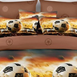 Lenjerie de pat cu Elastic Bumbac Finet 6 Piese Football Lenjerie de pat cu Elastic Bumbac Finet 6 Piese Football