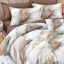 Lenjerie de pat cu Elastic Bumbac Finet 6 Piese Rinna Lenjerie de pat cu Elastic Bumbac Finet 6 Piese Rinna