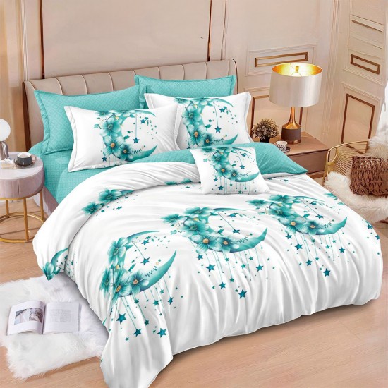 Lenjerie de pat cu Elastic Bumbac Finet 6 Piese Sorvella