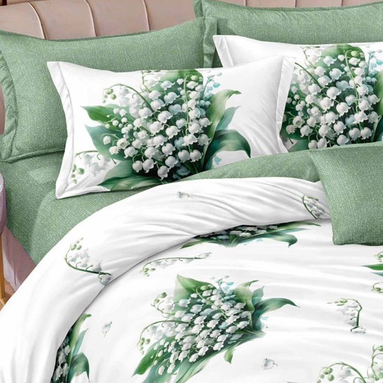 Lenjerie de pat cu Elastic Bumbac Finet 6 Piese