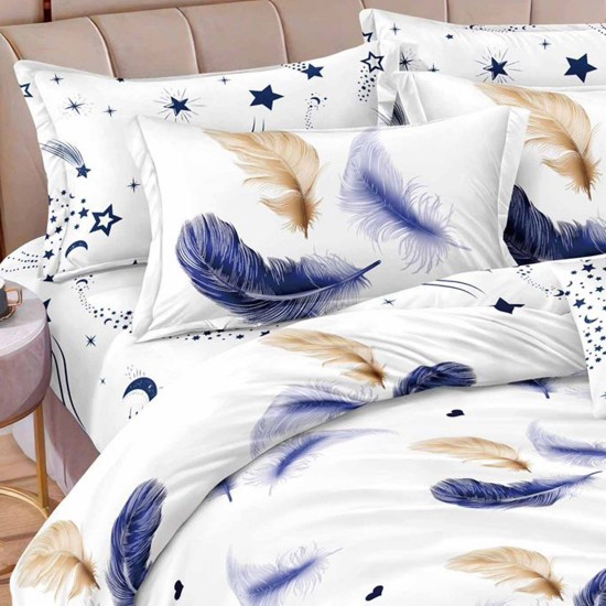 Lenjerie de pat cu Elastic Bumbac Finet 6 Piese