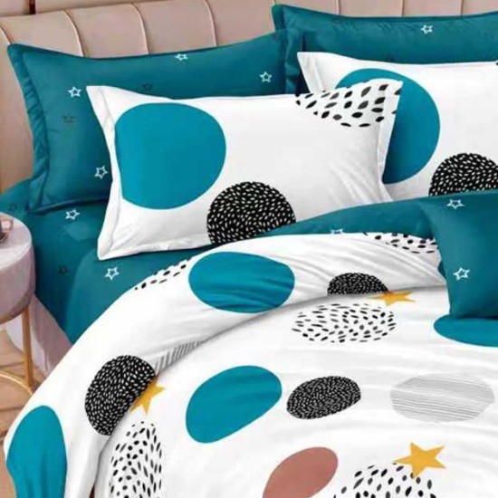 Lenjerie de pat cu Elastic Bumbac Finet 6 Piese