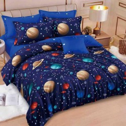 Lenjerie de pat cu Elastic Bumbac Finet 6 Piese