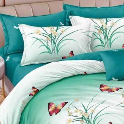 Lenjerie de pat cu Elastic Bumbac Finet 6 Piese