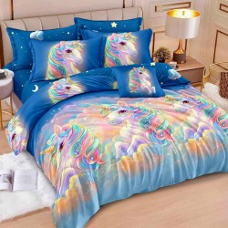 Lenjerie de pat cu Elastic Bumbac Finet 6 Piese
