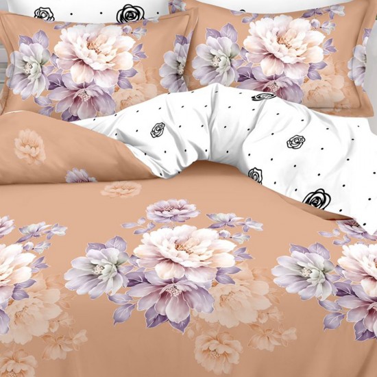 Lenjerie de pat cu Elastic Bumbac Finet 6 Piese Raina 