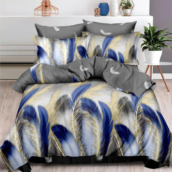 Lenjerie de pat cu Elastic Bumbac Finet 6 Piese Wind