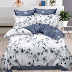 Lenjerie de pat cu Elastic Bumbac Finet 6 Piese Selina