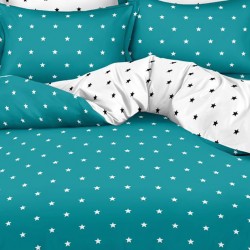 Turquoise Lenjerie de pat cu Elastic Bumbac Finet 6 Piese Turquoise Lenjerie de pat cu Elastic Bumbac Finet 6 Piese