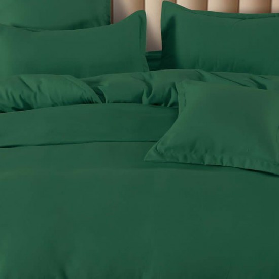 Lenjerie de pat cu Elastic Bumbac Finet Uni 6 Piese Green Lenjerie de pat cu Elastic Bumbac Finet Uni 6 Piese Green