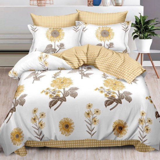 Lenjerie de pat cu Elastic Bumbac Finet 6 Piese Casiana