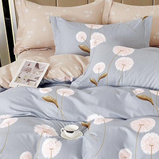 Lenjerie de pat cu Elastic Bumbac Finet 6 Piese Irissa