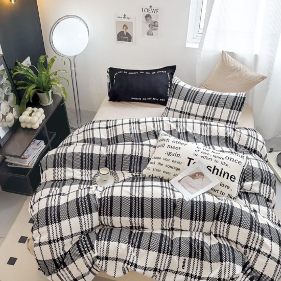 Lenjerie de pat cu Elastic Bumbac Finet 6 Piese Elora