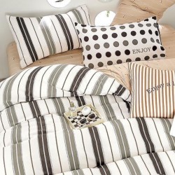 Lenjerie de pat cu Elastic Bumbac Finet 6 Piese Karsten Lenjerie de pat cu Elastic Bumbac Finet 6 Piese Karsten