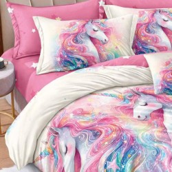 Lenjerie de pat cu Elastic Bumbac Finet 6 Piese Ofelia Lenjerie de pat cu Elastic Bumbac Finet 6 Piese Ofelia