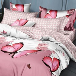 Lenjerie de pat cu Elastic Bumbac Finet 6 Piese Paula Lenjerie de pat cu Elastic Bumbac Finet 6 Piese Paula