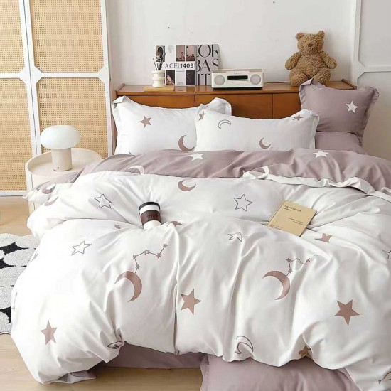 Lenjerie de pat cu Elastic Bumbac Finet 6 Piese Silent Night