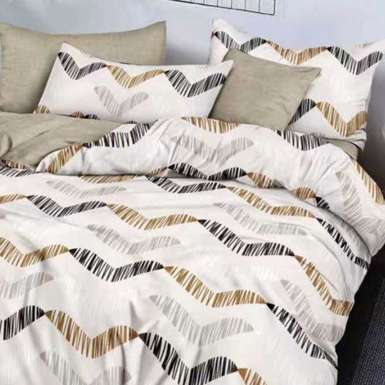 Lenjerie de pat cu Elastic Bumbac Finet 6 Piese Ariela