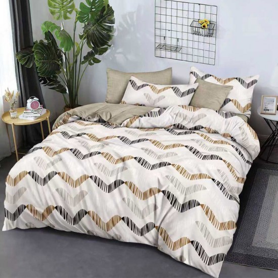 Lenjerie de pat cu Elastic Bumbac Finet 6 Piese Ariela