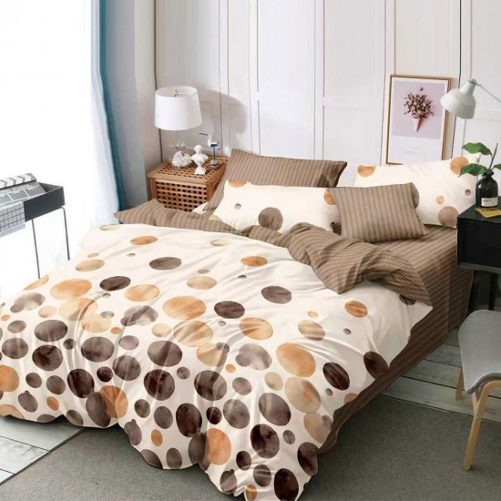 Lenjerie de pat cu Elastic Bumbac Finet 6 Piese Bubbles