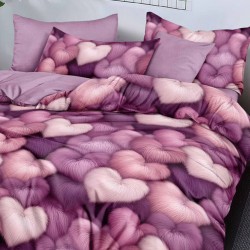 Lenjerie de pat cu Elastic Bumbac Finet 6 Piese Love Heart Lenjerie de pat cu Elastic Bumbac Finet 6 Piese Love Heart