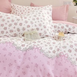 Lenjerie de pat cu Elastic Bumbac Finet 6 Piese Sweet Lenjerie de pat cu Elastic Bumbac Finet 6 Piese Sweet