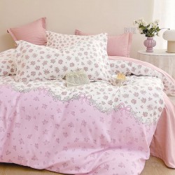 Lenjerie de pat cu Elastic Bumbac Finet 6 Piese Sweet