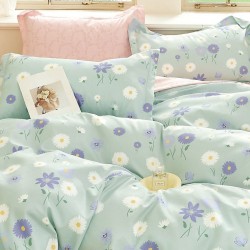 Lenjerie de pat cu Elastic Bumbac Finet 6 Piese Silk Lenjerie de pat cu Elastic Bumbac Finet 6 Piese Silk