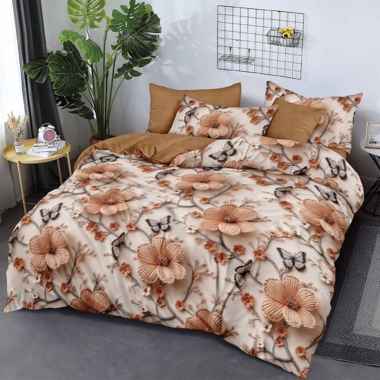 Lenjerie de pat cu Elastic Bumbac Finet 6 Piese Fatima Lenjerie de pat cu Elastic Bumbac Finet 6 Piese Fatima