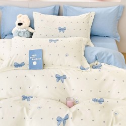 Lenjerie de pat cu Elastic Bumbac Finet 6 Piese Sarah Lenjerie de pat cu Elastic Bumbac Finet 6 Piese Sarah