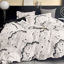 Lenjerie de pat cu Elastic Bumbac Finet 6 Piese