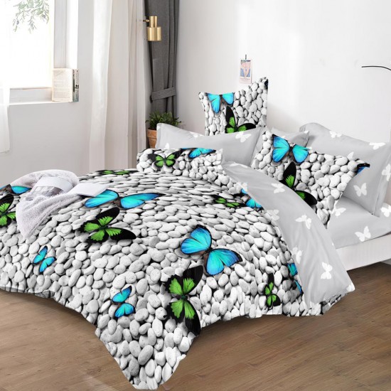 Stone Butterlies Lenjerie de pat Bumbac Finet 6 Piese