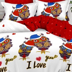 I Love You Owl Lenjerie de pat Bumbac Finet 6 Piese 