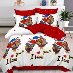 I Love You Owl Lenjerie de pat Bumbac Finet 6 Piese 
