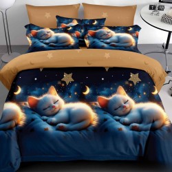 Lenjerie de pat Bumbac Finet 6 Piese Pisica
