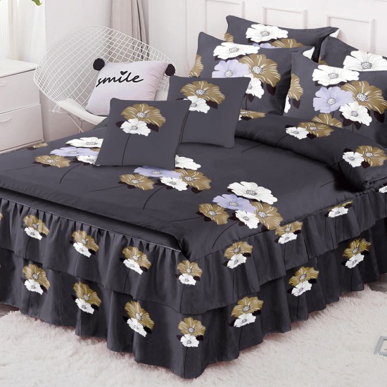 Lenjerie Bumbac Finet cu Volanase 6 piese Amber Lenjerie Bumbac Finet cu Volanase 6 piese Amber