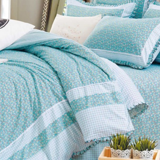 Lenjerie Bumbac Finet cu Volanase 4 Piese Ianna Lenjerie Bumbac Finet cu Volanase 4 Piese Ianna