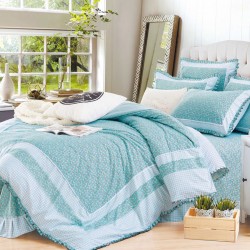 Lenjerie Bumbac Finet cu Volanase 4 Piese Ianna