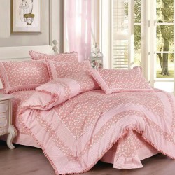 Lenjerie Bumbac Finet cu Volanase 4 Piese Esfir