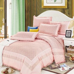 Lenjerie Bumbac Finet cu Volanase 4 Piese Eloise