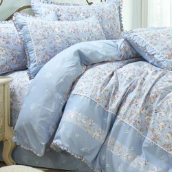 Lenjerie Bumbac Finet cu Volanase 4 Piese Darla