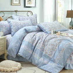 Lenjerie Bumbac Finet cu Volanase 4 Piese Darla