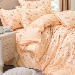 Lenjerie Bumbac Finet cu Volanase 4 Piese Dafne