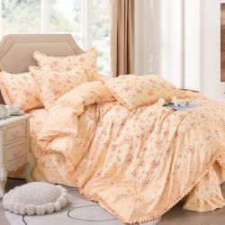 Lenjerie Bumbac Finet cu Volanase 4 Piese Dafne