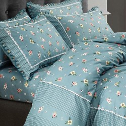 Lenjerie Bumbac Finet cu Volanase 4 Piese Catherine